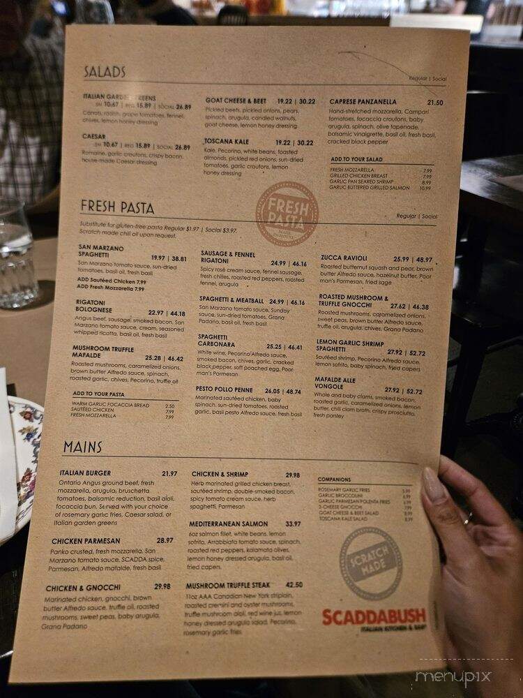 Scaddabush - Whitby, ON menu_pic