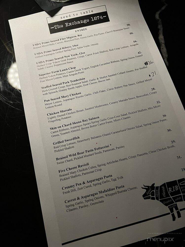 The Exchange 1874 - Woodbridge, CA menu_pic