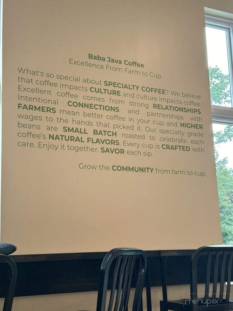 Baba Java - Birmingham, AL menu_pic