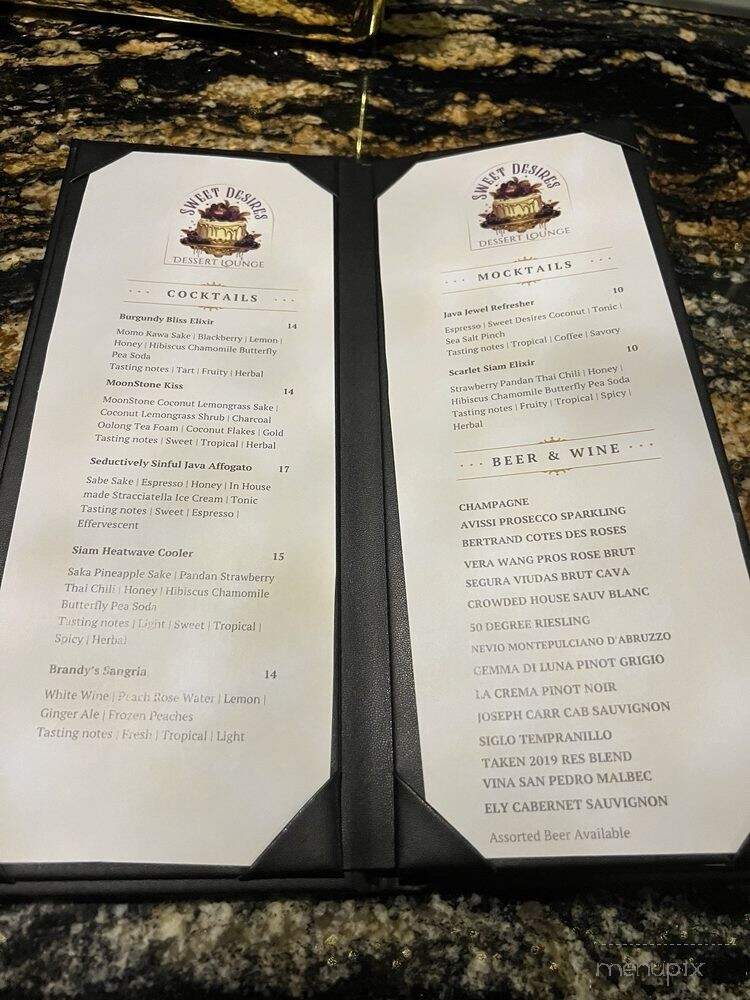 Sweet Desires Espresso Bar & Bakery - Vero Beach, FL menu_pic