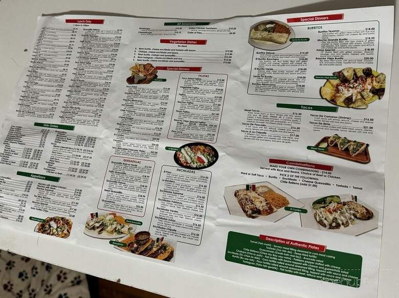 Rancho Viejo - Cicero, NY menu_pic