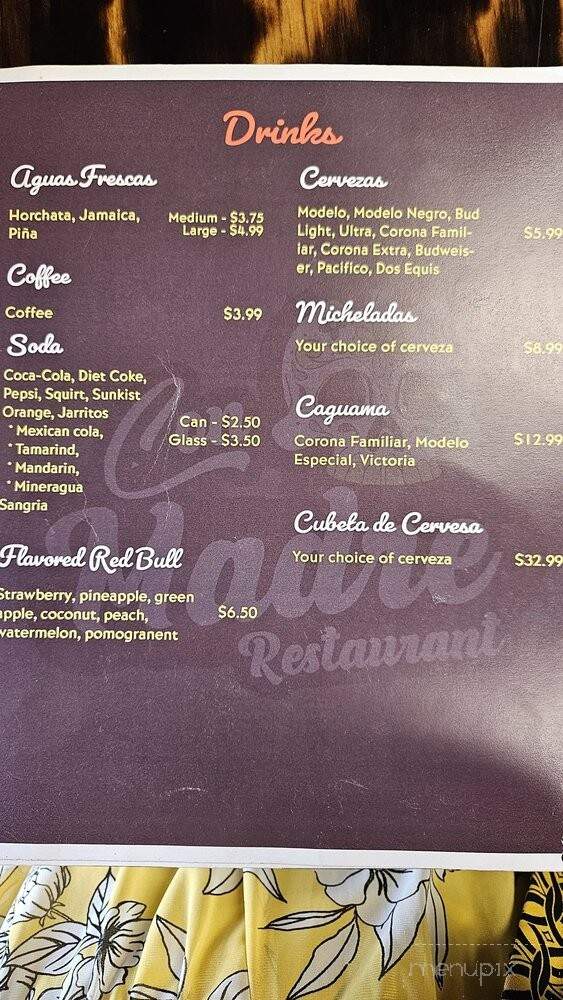 Con Madre Restaurant - Riverside, CA menu_pic