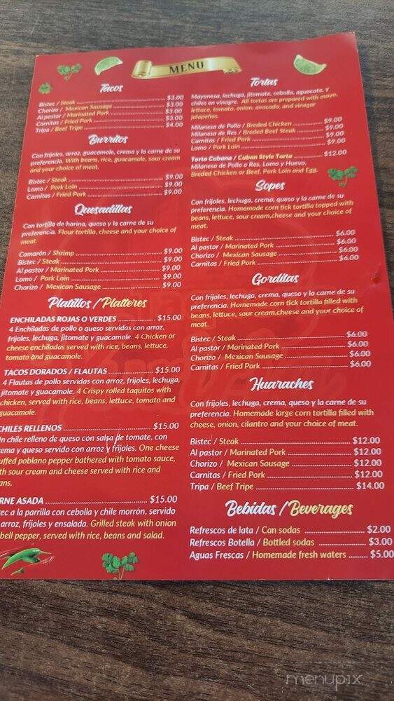 Taqueria Yuriria - Paradise, PA menu_pic