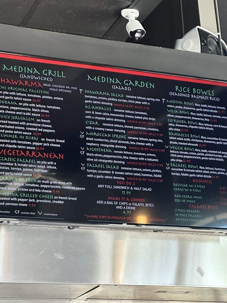 Medina Grill - Saint Louis, MO menu_pic