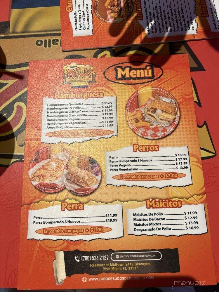 Los Quesudos De Medallo - Miami, FL menu_pic