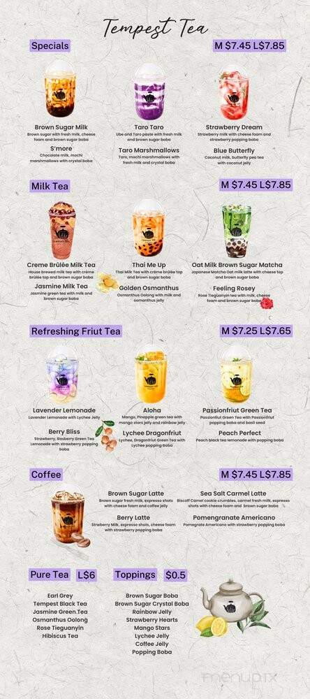 Tempest Tea - Naples, FL menu_pic
