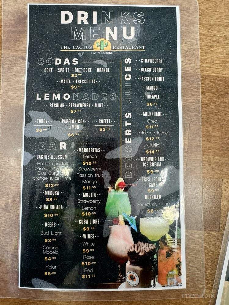 The Cactus Restaurant - Powell, OH menu_pic