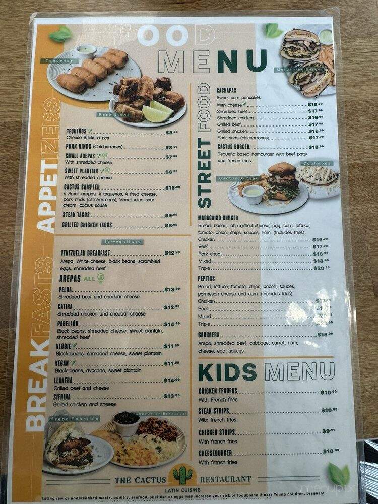 The Cactus Restaurant - Powell, OH menu_pic
