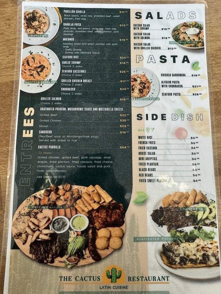 The Cactus Restaurant - Powell, OH menu_pic