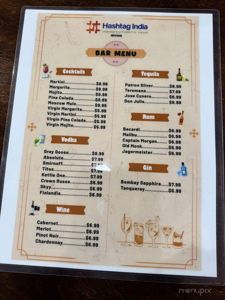 Hashtag India - Irving, TX menu_pic