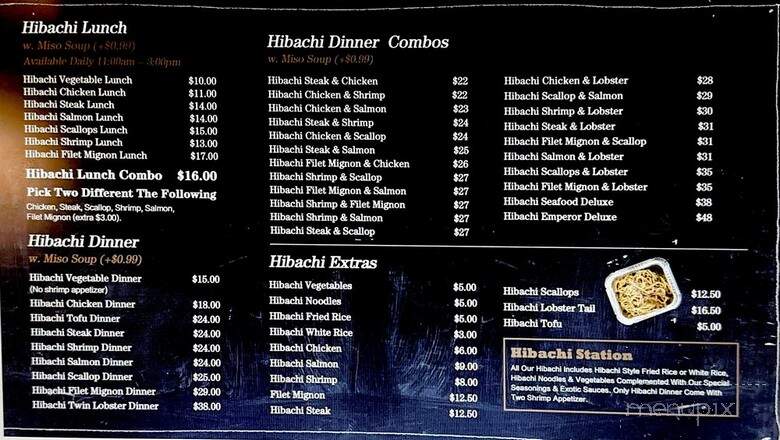 Hibachi Station - Troy, NY menu_pic