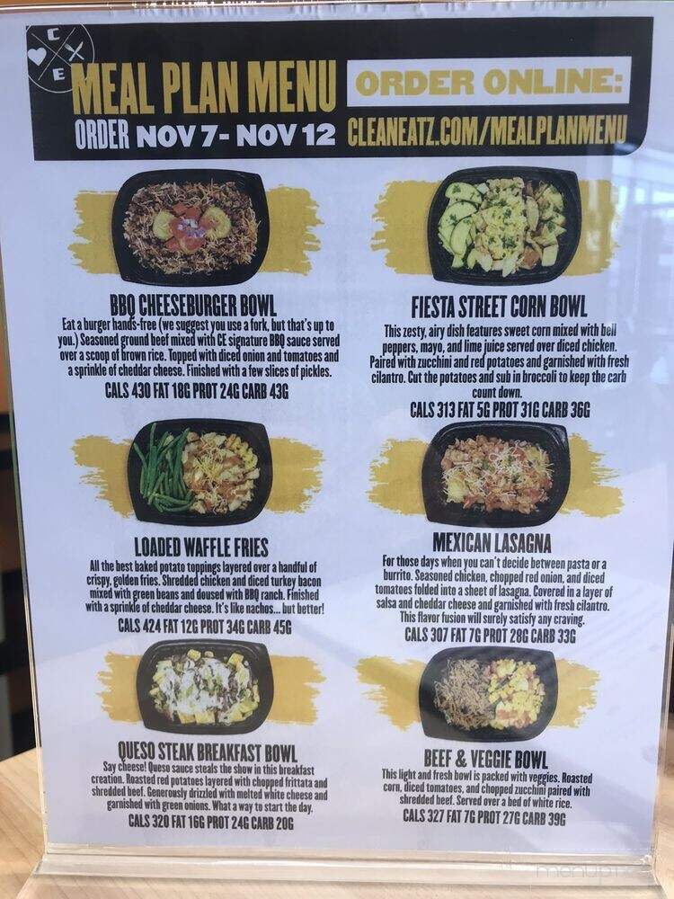 Clean Eatz - O'Fallon, MO menu_pic