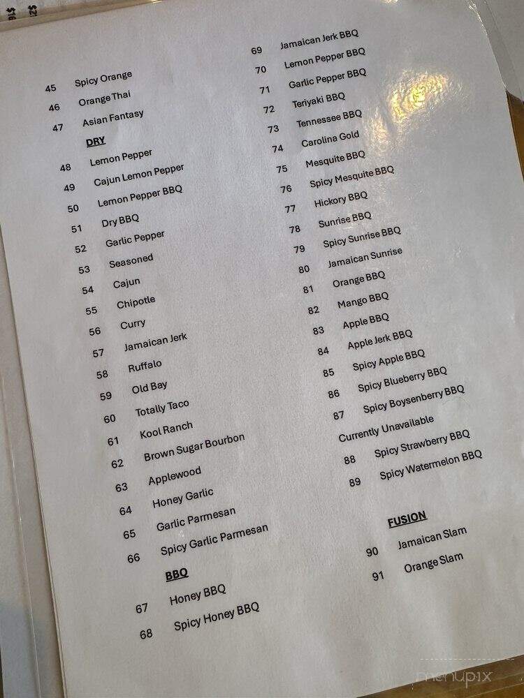 Wing King - Reno, NV menu_pic