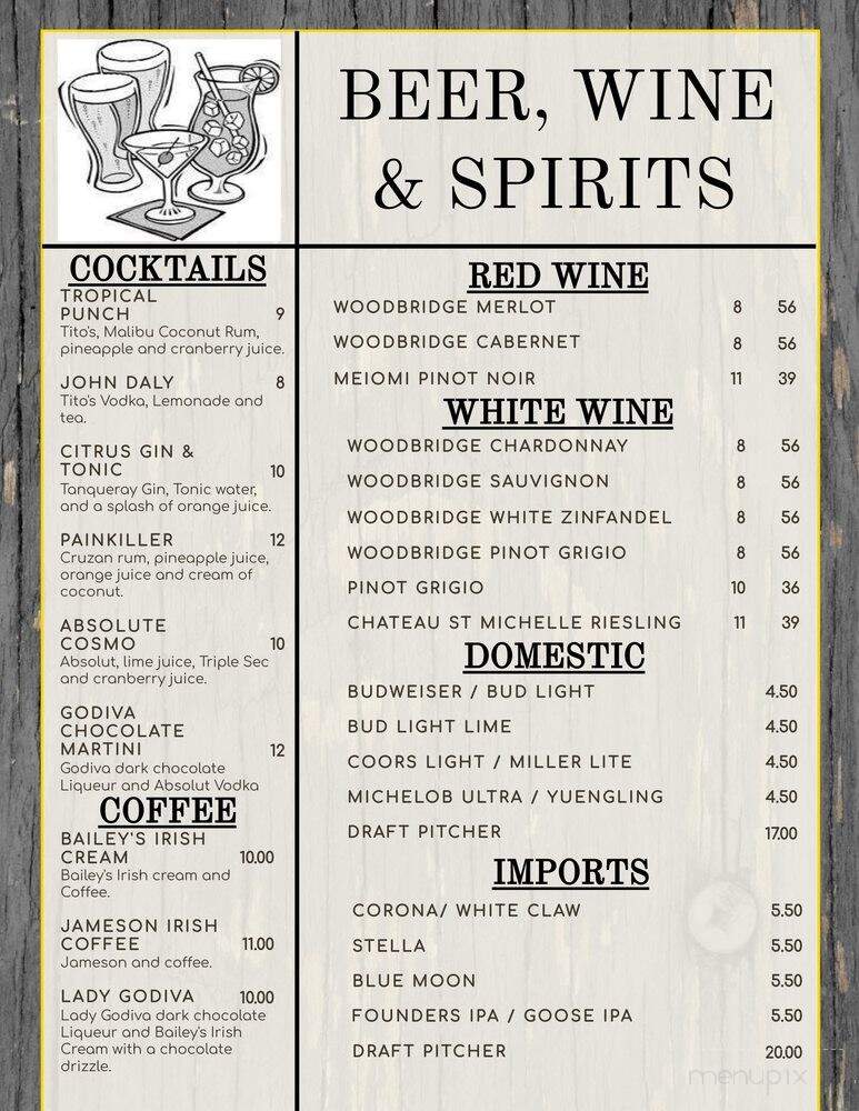 Tavern on the Dunes - Haines City, FL menu_pic
