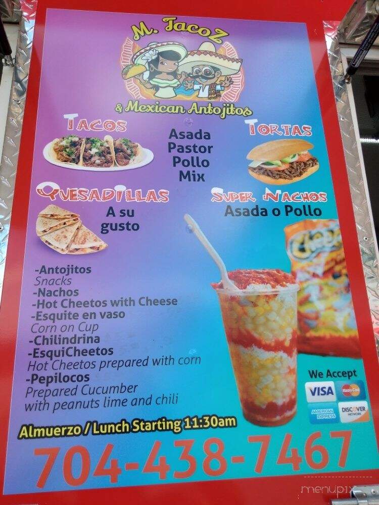 MTacoZ & Mexican Antojitos - Charlotte, NC menu_pic