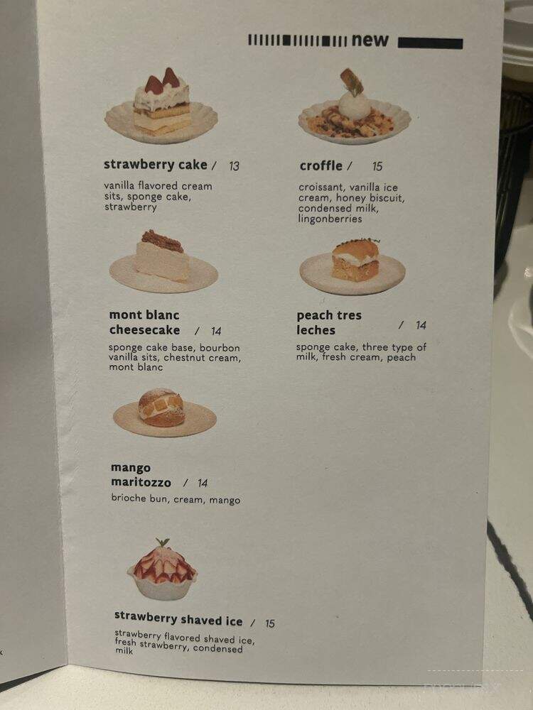 Barcode - New York, NY menu_pic