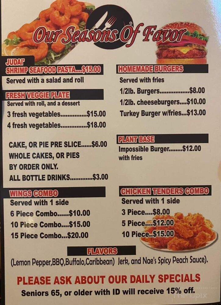 Our Seasons of Favor - Dallas, TX menu_pic