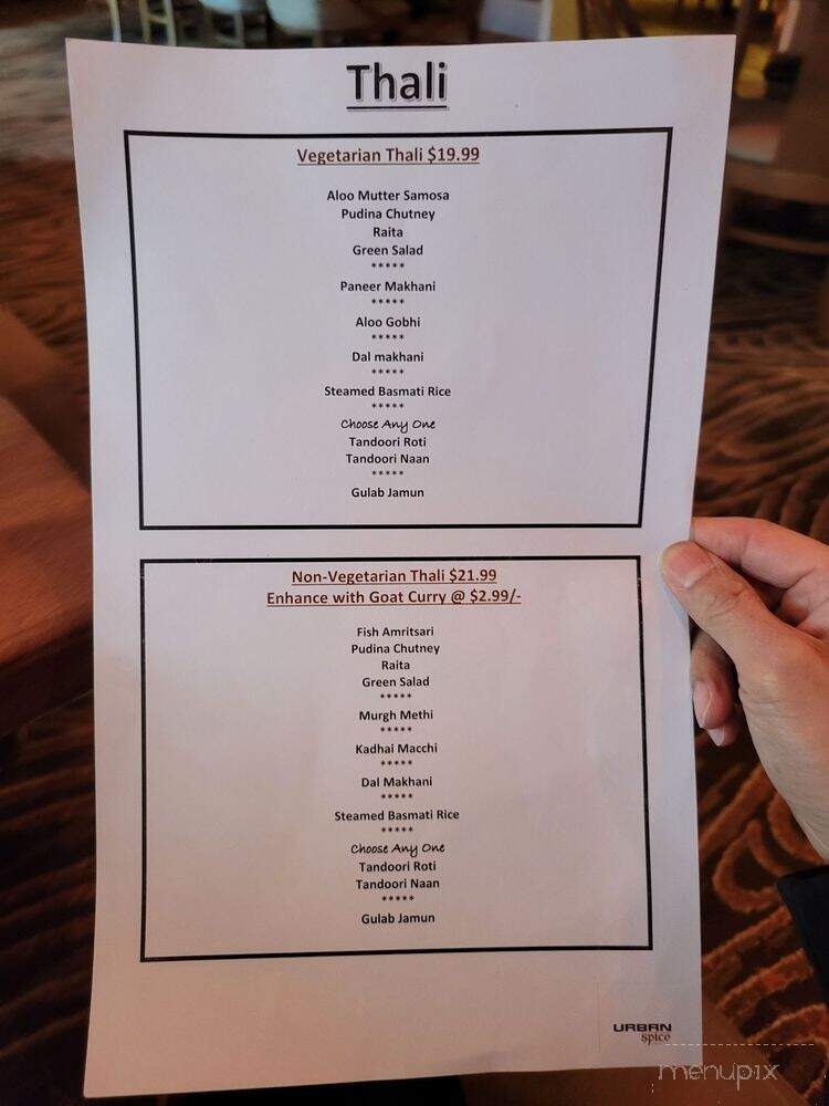 Urban Spice - Franklin Township, NJ menu_pic