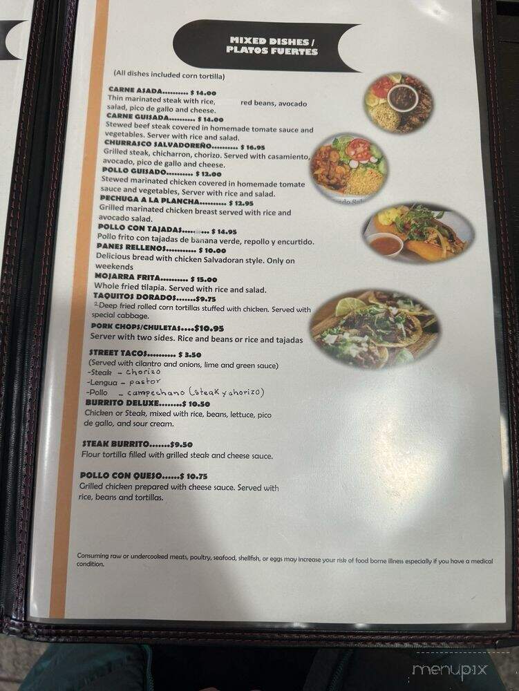 Sabor Latino Restaurante y Pupuseria - Augusta, GA menu_pic