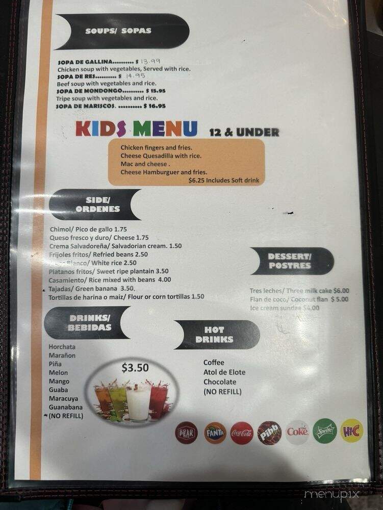 Sabor Latino Restaurante y Pupuseria - Augusta, GA menu_pic