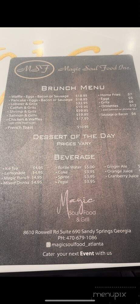 Magic Soul Food - Atlanta, GA menu_pic