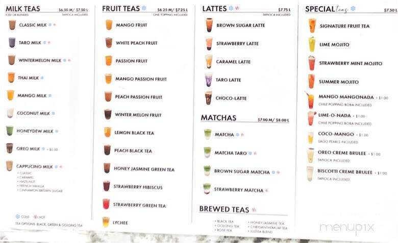 Justea Boba Bar - Newburgh, NY menu_pic