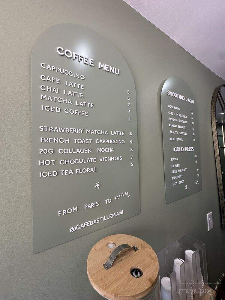 Cafe Bastille - Miami Beach, FL menu_pic