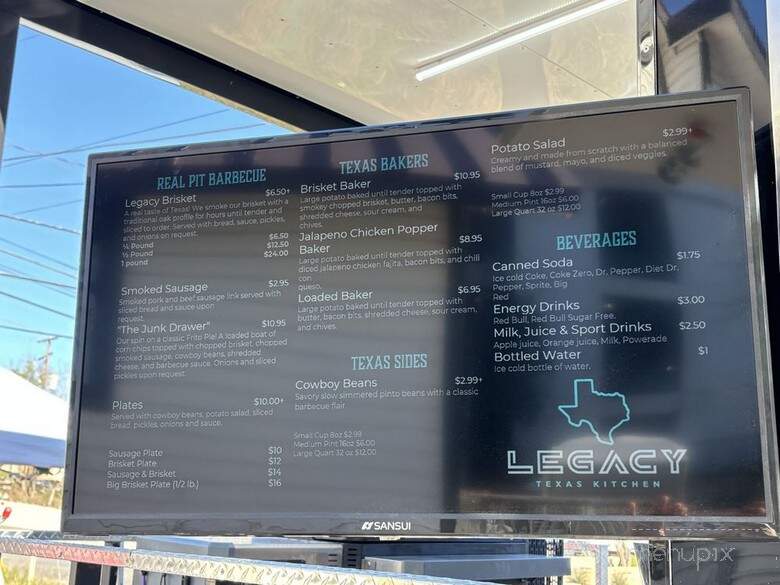Legacy Texas Kitchen - San Marcos, TX menu_pic