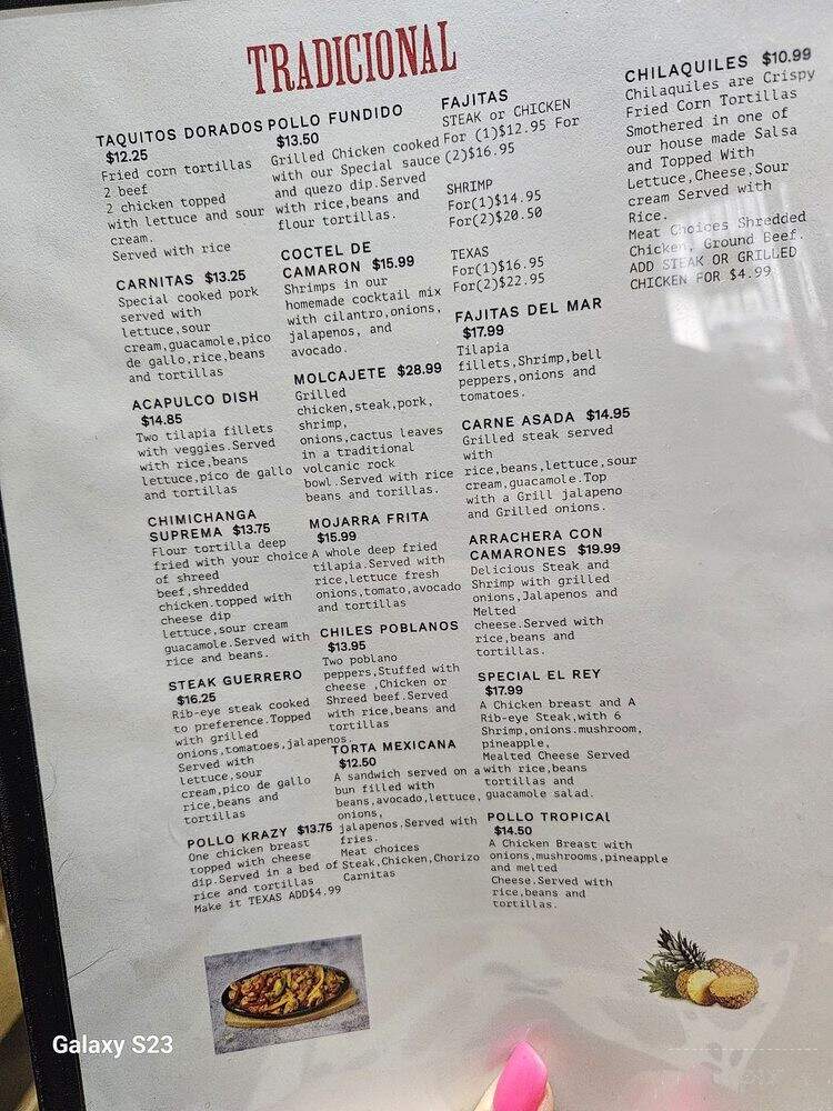 El Rey Restaurant & Cantina - Cumming, GA menu_pic