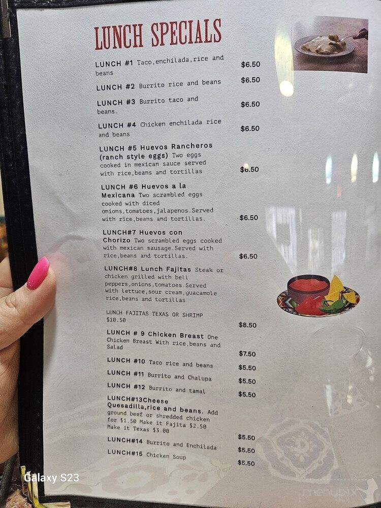 El Rey Restaurant & Cantina - Cumming, GA menu_pic