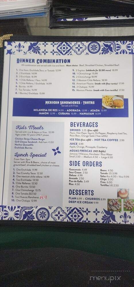 Cielo Azul Mexican Restaurant - Union Gap, WA menu_pic