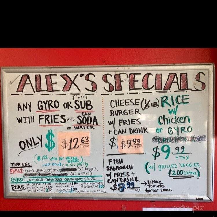 Alex's Gyro and Cheese Steaks - Orlando, FL menu_pic