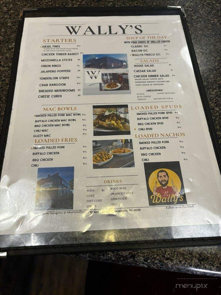 Wally's - Greencastle, IN menu_pic