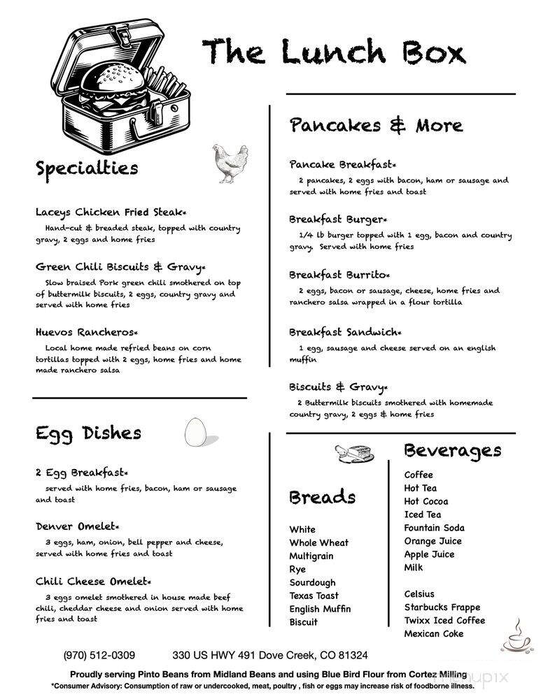 The Lunch Box - Dove Creek, CO menu_pic
