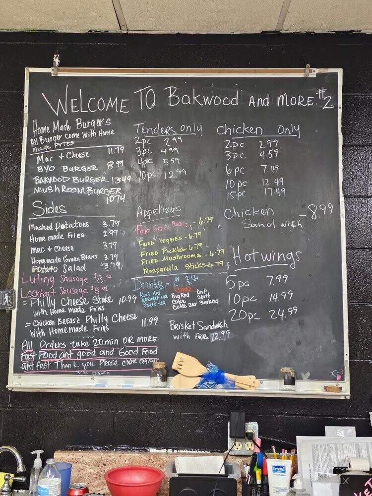Bakwood BBQ and More - San Antonio, TX menu_pic