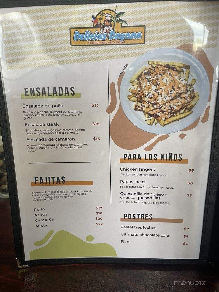 Delicias Dayana - Elkridge, MD menu_pic