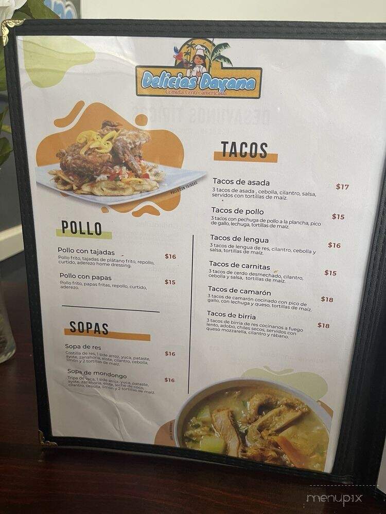 Delicias Dayana - Elkridge, MD menu_pic