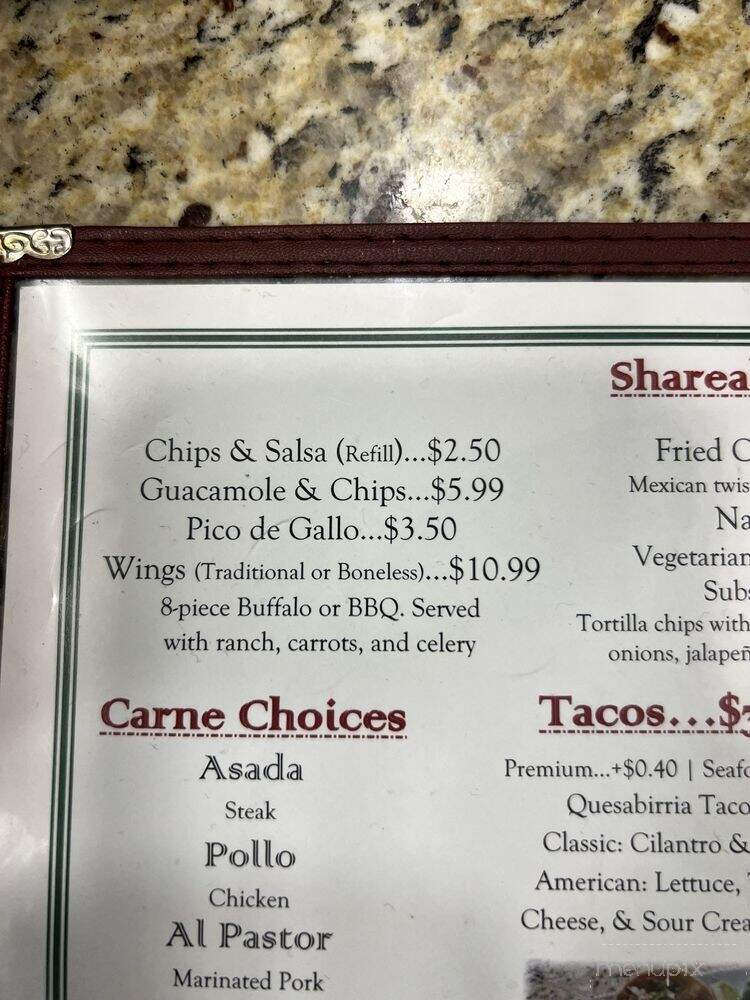 Molcajete Mexican Grill - Villa Park, IL menu_pic