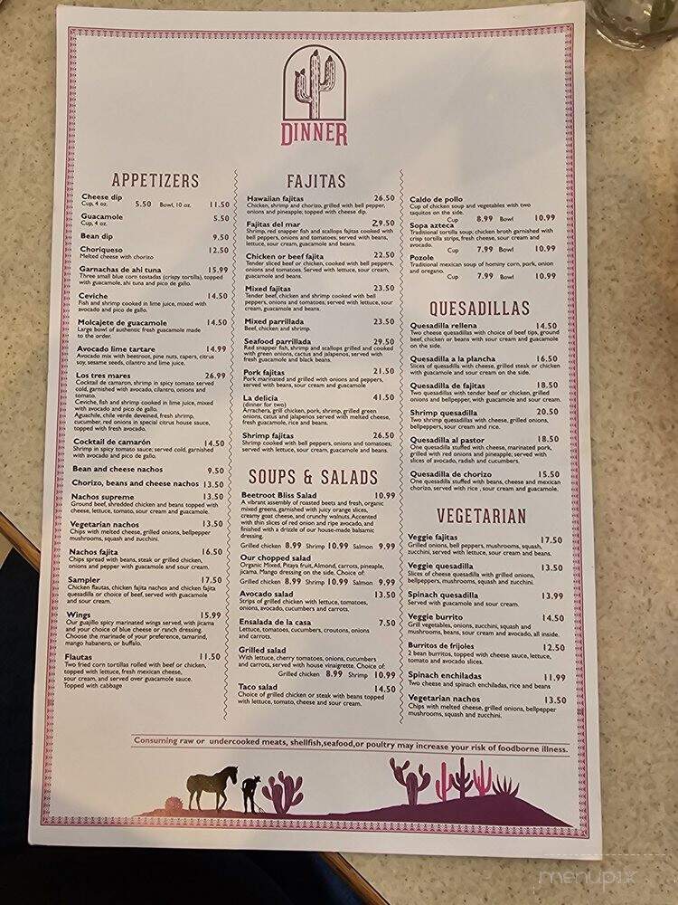 Pitaya Mexican Restaurant - Severna Park, MD menu_pic