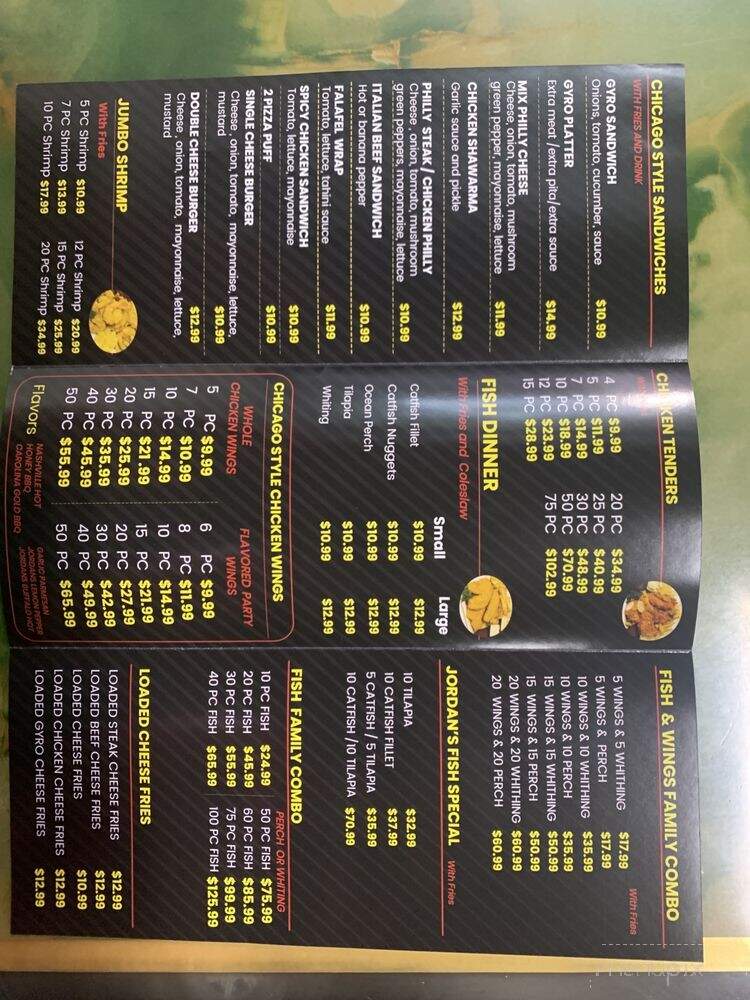 Jordans Fish Chicken & Gyros - Indianapolis, IN menu_pic