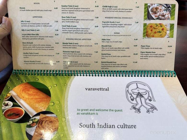 Saravanaa Bhavan - Richardson, TX menu_pic