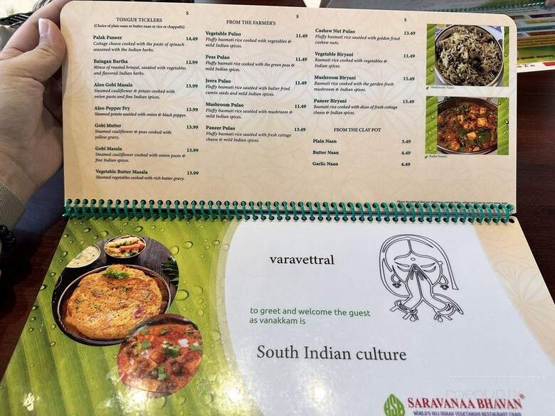Saravanaa Bhavan - Richardson, TX menu_pic