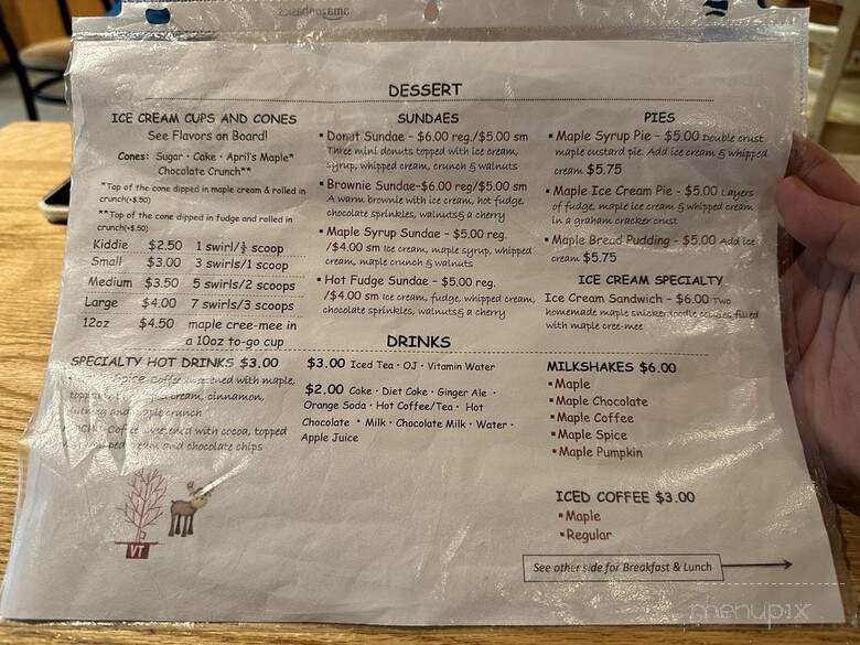 April's Maple - Canaan, VT menu_pic