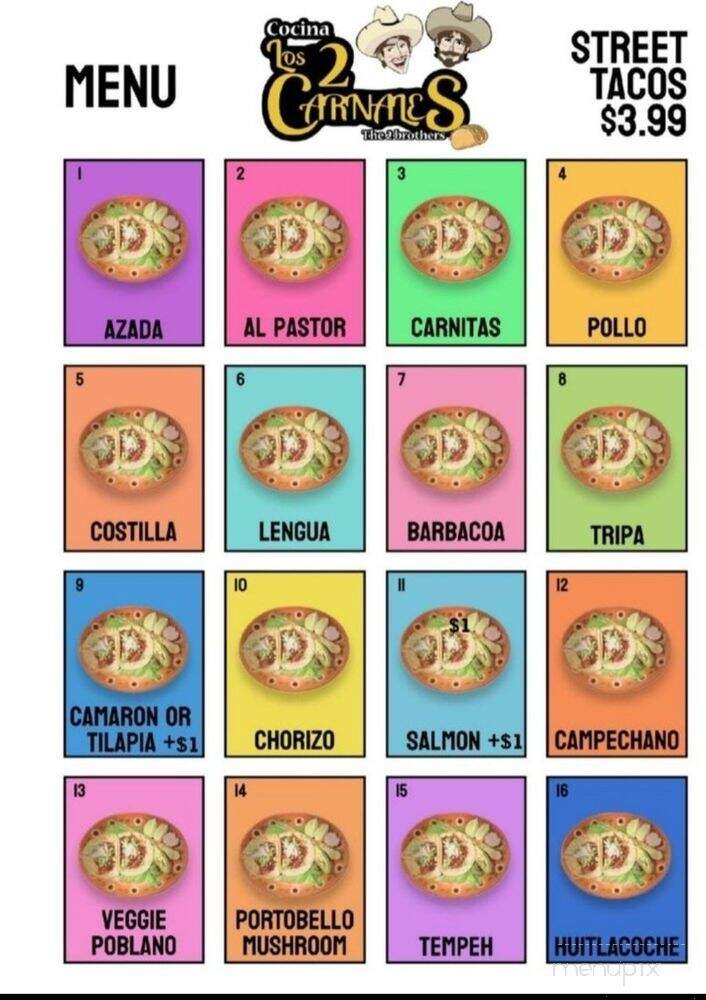 Los 2 Carnales - Jacksonville, FL menu_pic