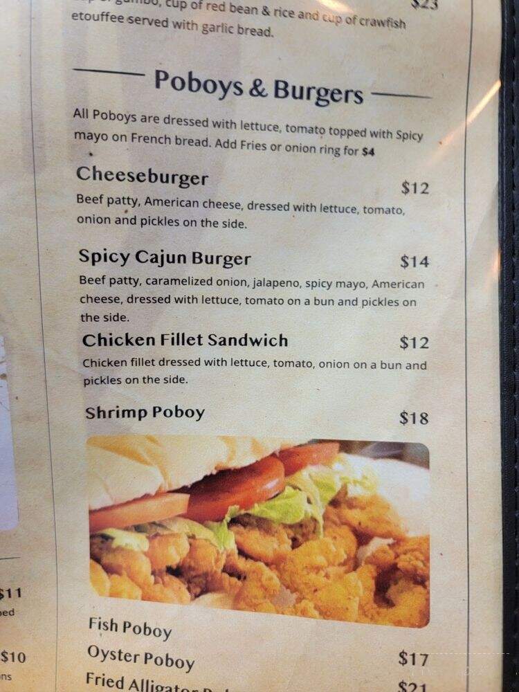 Snapper Seafood Restaurant & Bar - New Orleans, LA menu_pic