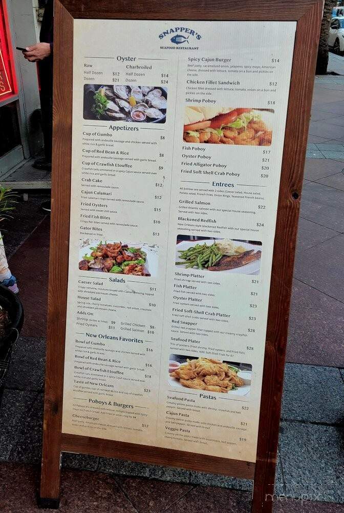 Snapper Seafood Restaurant & Bar - New Orleans, LA menu_pic