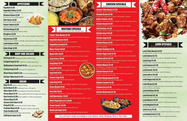Noorjahan Indian Cuisine - Waterford Township, MI menu_pic