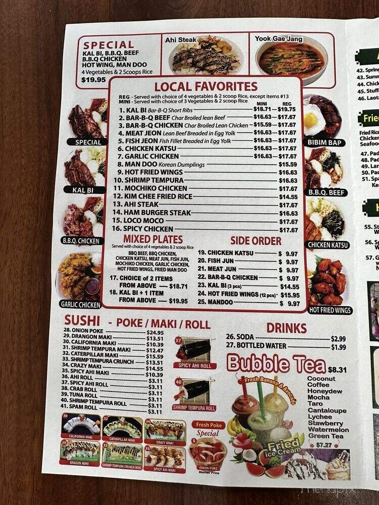 S&S Thai Mini Mart - Waianae, HI menu_pic