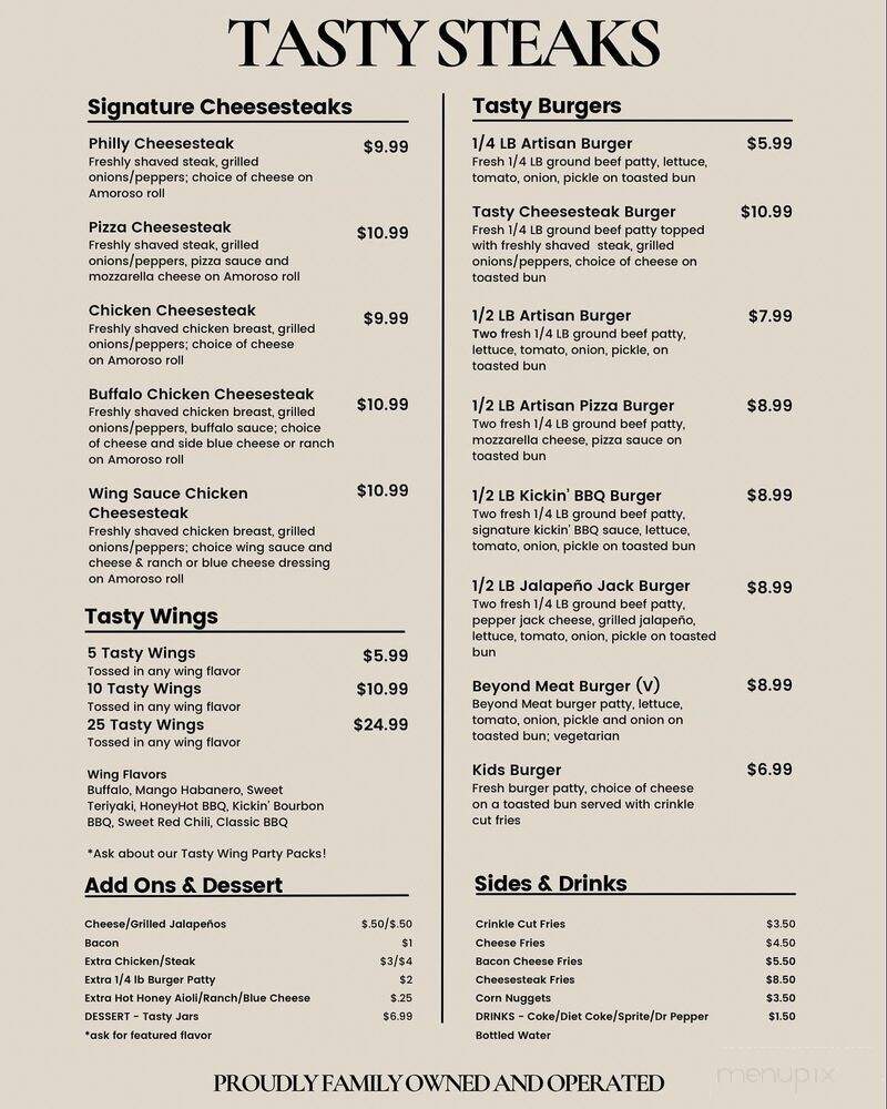 Tasty Steaks - Saginaw, TX menu_pic