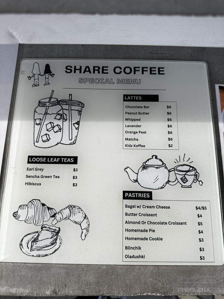 Shared Coffee - Los Angeles, CA menu_pic